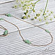 Long chain necklace with mint jadeite beads, Necklace, Moscow,  Фото №1