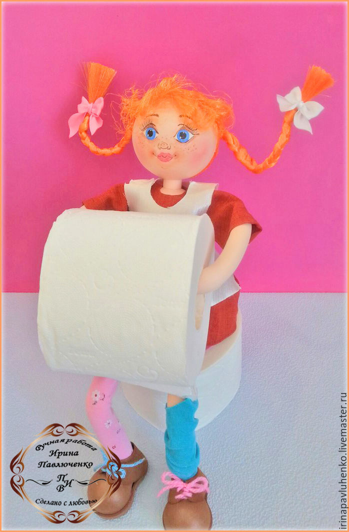 Buy doll toilet paper holder handmade, handmade doll, the doll tamarana, combo
