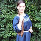 Платье темно-синее "Лилия". Платья. СЛАВный стиль от Заряны и Анны. Ярмарка Мастеров.  Фото №4
