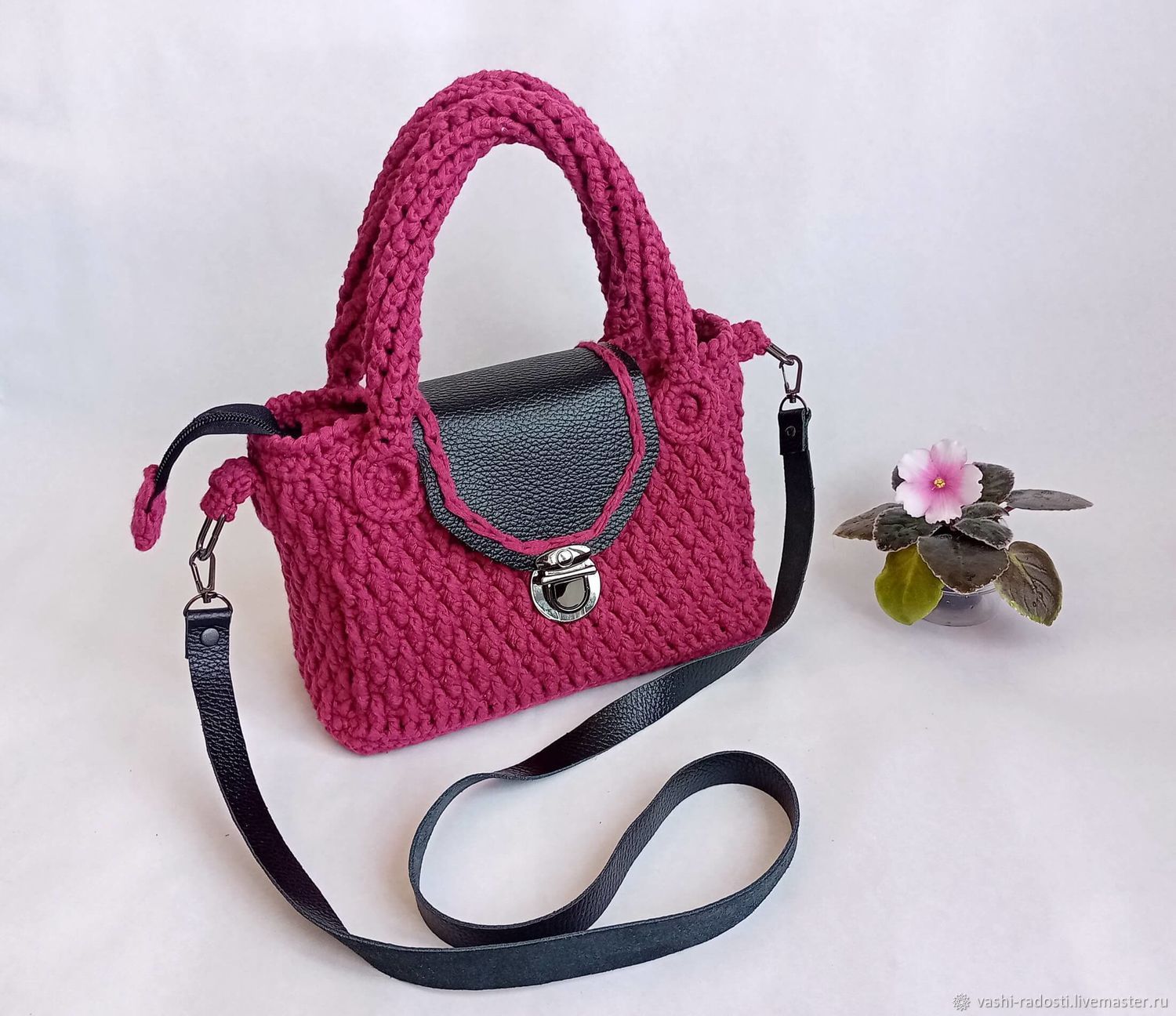 Классическая сумка: вишневая сумочка – купить онлайн на Ярмарке ...