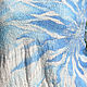Авторская блуза "Голубой цветок" - нуновойлок и батик, Блузки, Славск,  Фото №1