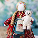 Авторская кукла-оберег "Девочка с мишкой", Народная кукла, Геленджик,  Фото №1