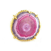 Украшения handmade. Livemaster - original item Ring with pink quartz large ring with a stone, 