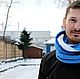 Заказать Снуд, шарф вязаный "Зенит - чемпион?" (unisex). Ирина Леонова. Ярмарка Мастеров. . Елочные игрушки Фото №3