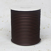 Материалы для творчества handmade. Livemaster - original item Rubber Cord 3mm Brown 50cm Silicone Cord for Necklace. Handmade.