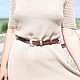 Leather belt for women 'Brown Eyes', Straps, St. Petersburg,  Фото №1