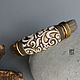 Leather bracelet 'Curls of bronze', Regaliz bracelet, Domodedovo,  Фото №1