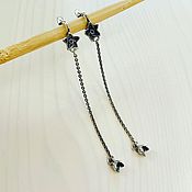 Материалы для творчества handmade. Livemaster - original item 30252 Delicate base for earrings, under the bead. Silver. RUSSIA.. Handmade.