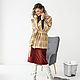 Order Checkered Manto Coat, Short Yellow Woolen Demi-season coat. mozaika-rus. Livemaster. . Coats Фото №3