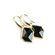 Order Earrings black 'Glitter' gold earrings, earrings with black stone. Irina Moro. Livemaster. . Earrings Фото №3