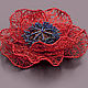 Заказать Брошь "Red poppy". Васильева Ирина Exclusive Jewelry. Ярмарка Мастеров. . Брошь-булавка Фото №3