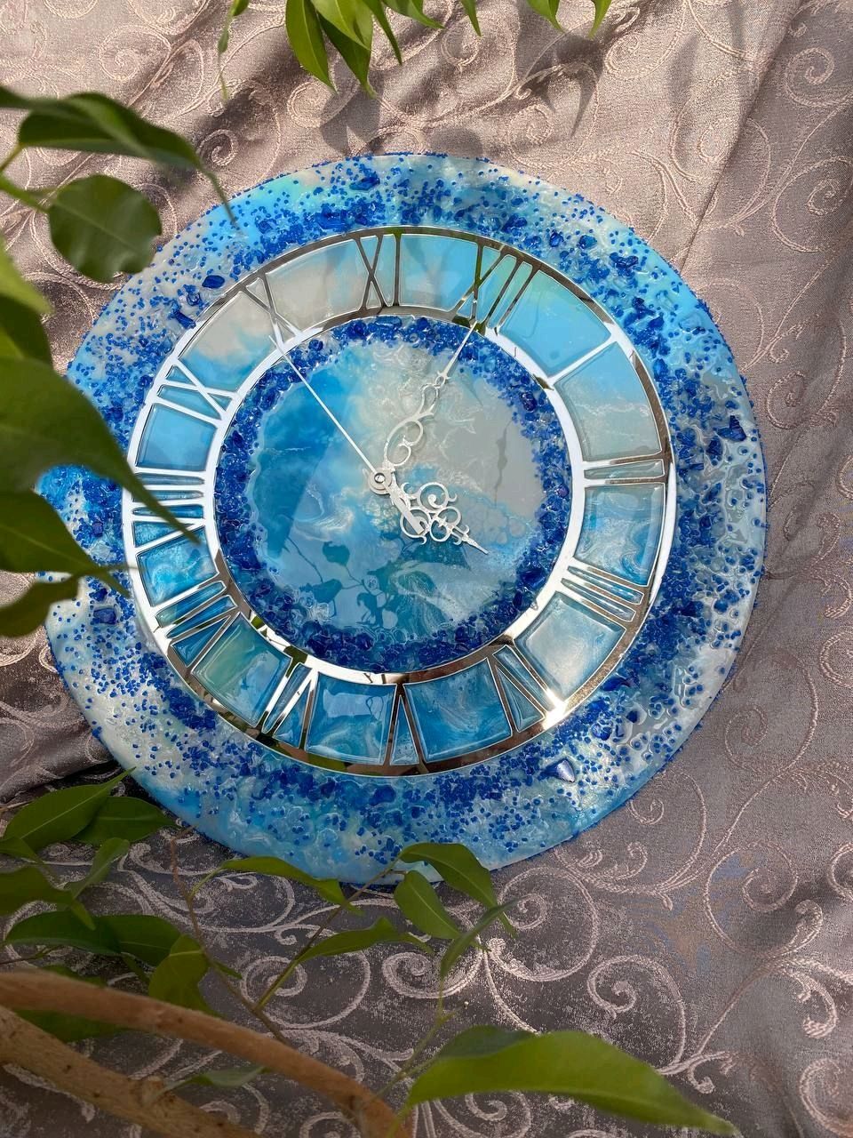 Настенные часы,эпоксидная смола и сухоцветов в интернет-магазине на ...