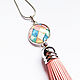 Pendant with a leather brush on a Harlequin chain. Necklace. Linda (LKdesign). Online shopping on My Livemaster.  Фото №2