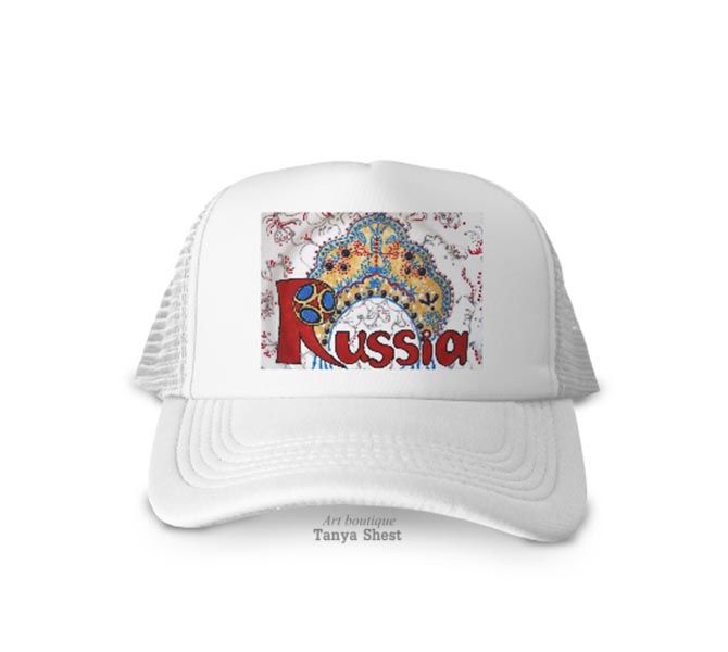 Принт на кепке трекер с сеткой 