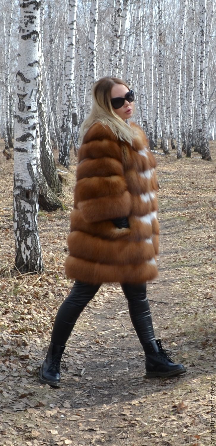 La pelliza. Transformador. De piel de zorro - ognevki. Transversal, Fur Coats, Omsk,  Фото №1