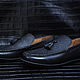 Men's moccasins, python leather and genuine leather, black color. Moccasins. SHOES&BAGS. My Livemaster. Фото №5