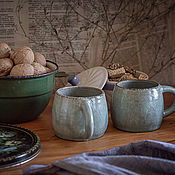 Посуда handmade. Livemaster - original item Mugs and cups: wormwood. Or maybe Forest moss? Or Willow?. Handmade.