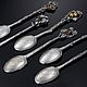 Set of silver teaspoons in the form of tree branches, Spoons, Privolzhsk,  Фото №1