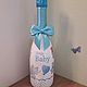 Декор бутылки на рождение мальчика, Подарки для новорожденных, Москва,  Фото №1
