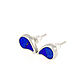 Drop EARRINGS with Lapis Lazuli. Earrings studs handmade, Stud earrings, Moscow,  Фото №1