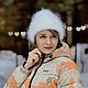 Шапка - чулок  в стиле " Такори "из козьего пуха, бини. Шапки. Наталья  Пуховая Мастерская (puhovyiy-master). Ярмарка Мастеров.  Фото №9