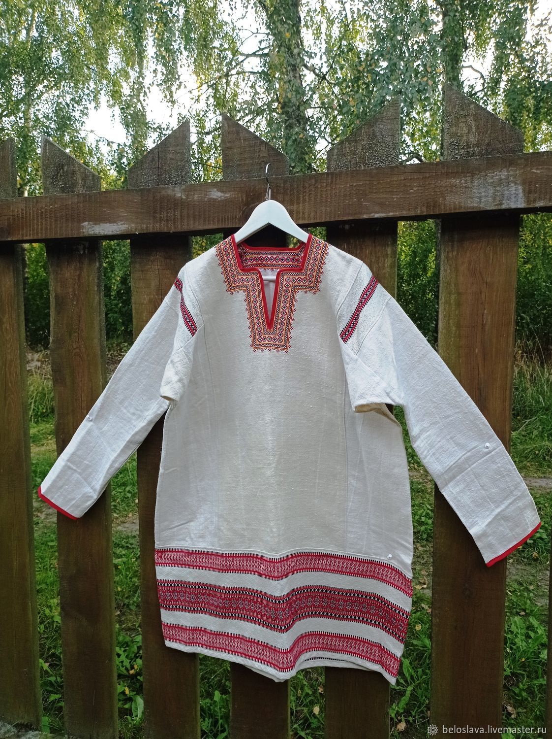 Мужская рубаха из домоткани в интернет-магазине на Ярмарке Мастеров ...