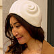 Шляпа белая «Руно». Шляпы. EDIS | дизайнерские шляпы Наталии Эдис. Ярмарка Мастеров.  Фото №4
