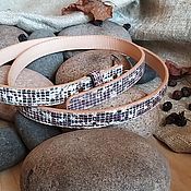 Аксессуары handmade. Livemaster - original item Leather brown female hand-painted belt. Handmade.