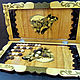 Order Backgammon 'Amazon', 94*92 cm, marquetry, handmade. Unique items made of wood, handmade. Livemaster. . Backgammon and checkers Фото №3