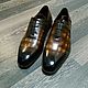Men's oxfords, made of genuine leather, 100% handmade, Oxfords, St. Petersburg,  Фото №1