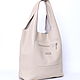 Order Bag Beige Leather Bag Bag String Bag T-shirt Shopper Cream. BagsByKaterinaKlestova (kklestova). Livemaster. . Classic Bag Фото №3