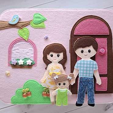 Куклы и игрушки ручной работы. Ярмарка Мастеров - ручная работа Кукольный домик "Семья". Handmade.