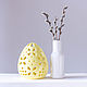 Керамическое яйцо (светло-желтое). Пасхальные яйца. Hill & Mill. Интернет-магазин Ярмарка Мастеров.  Фото №2