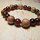Bracelet with garnet and wooden beads. Bead bracelet. Beautiful gifts for the good people (Alura-lights). My Livemaster. Фото №5