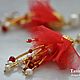 Earrings 'Red Fuchsia'. Earrings. taniakontis. Online shopping on My Livemaster.  Фото №2