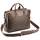 Leather business bag 'Gustav' (brown nappa), Men\'s bag, St. Petersburg,  Фото №1