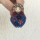  Брошь из бисера Матрешка. Брошь-булавка. BerryBrooch. Ярмарка Мастеров.  Фото №4