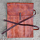 Leather case for kitchen knives. Covers for tableware. Labour. Online shopping on My Livemaster.  Фото №2