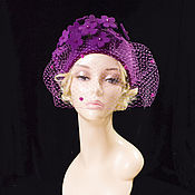 Аксессуары handmade. Livemaster - original item The hat is lilac lilac. Handmade.