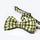 Галстук-бабочка в оливковую клетку. Галстуки. Super bow ties. Ярмарка Мастеров.  Фото №4