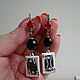Tarot earrings TELL FORTUNES ON THE KING OF costume jewelry, Earrings, Nizhny Novgorod,  Фото №1