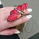 Brooch moth of fire made of polymer clay. Brooches. AnnaMalnaya. My Livemaster. Фото №4