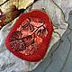 Красный клатч с фермуаром, сумка на цепочке через плечо, Клатчи, Москва,  Фото №1