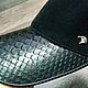 Baseball cap made of genuine Python leather and suede, in stock!. Baseball caps. SHOES&BAGS. My Livemaster. Фото №6
