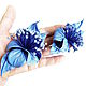 Elegant brooch flower made of leather blue sky blue with stamens. Brooches. De-Si-Re. My Livemaster. Фото №5