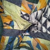 Винтаж handmade. Livemaster - original item Large handkerchief made of natural silk, vintage Germany. Handmade.