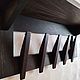 Wall hanger with shelf and hooks made of solid wood, Hanger, Volgograd,  Фото №1