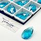 Подвеска кристалл капля, Aquamarine, 22мм, Tanissa Crystals, СТ378, Кристаллы, Санкт-Петербург,  Фото №1
