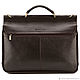 Ruby leather briefcase (dark brown). Brief case. Russian leather Guild. Online shopping on My Livemaster.  Фото №2