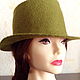 Hat 'Fedora' khaki. Hats1. Oksana Moleva. Online shopping on My Livemaster.  Фото №2